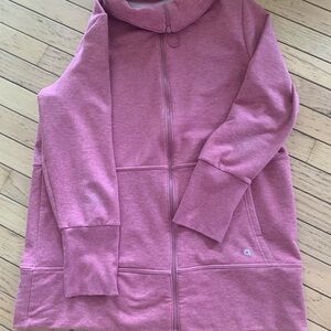 Reitmans Hyba jacket no hood long full zipper pink size XL